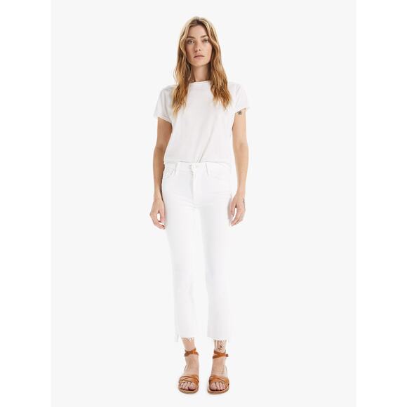 Mother The Insider Crop Step Fray Jeans Fairest of Them All Size 24 NWT
